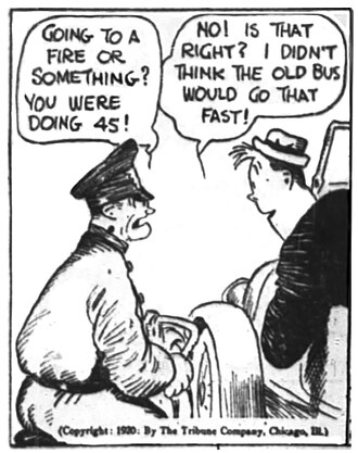 Gasoline Alley panel from 1920 by Frank King